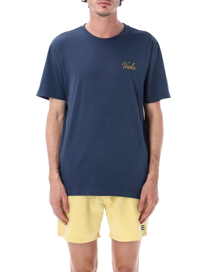 Vissla Skull Isle Organic Tee Dark Denim Cotton T-shirt