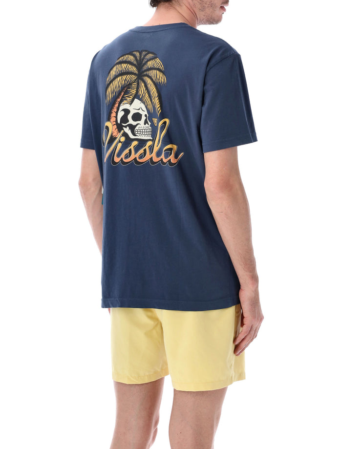 Vissla Skull Isle Organic Tee Dark Denim Cotton T-shirt