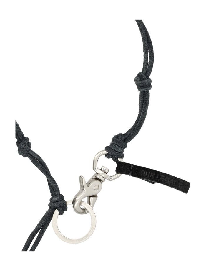 Our Legacy leather Ladon keyring Black Cow