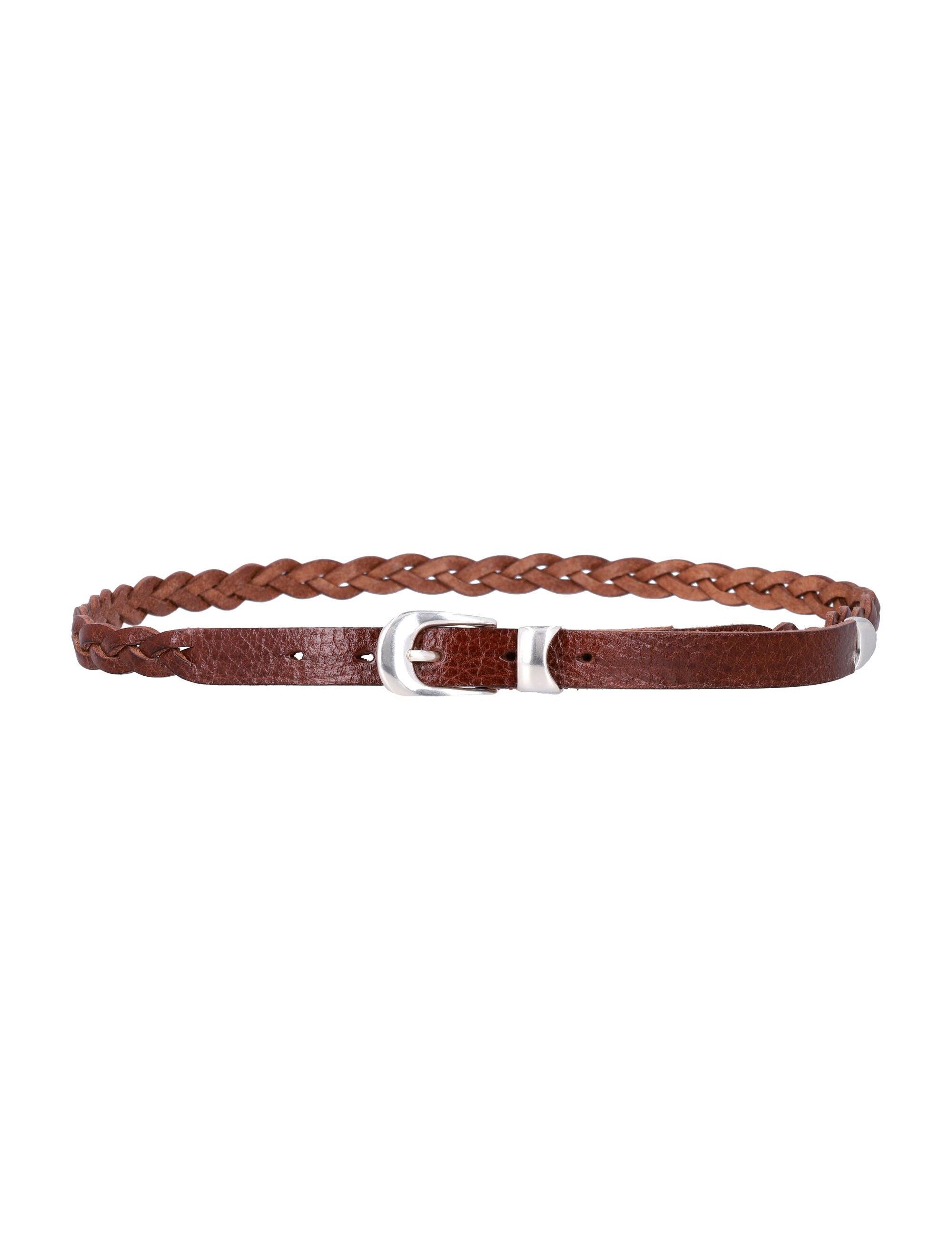 Our Legacy cognac leather braided belt Brown Cow