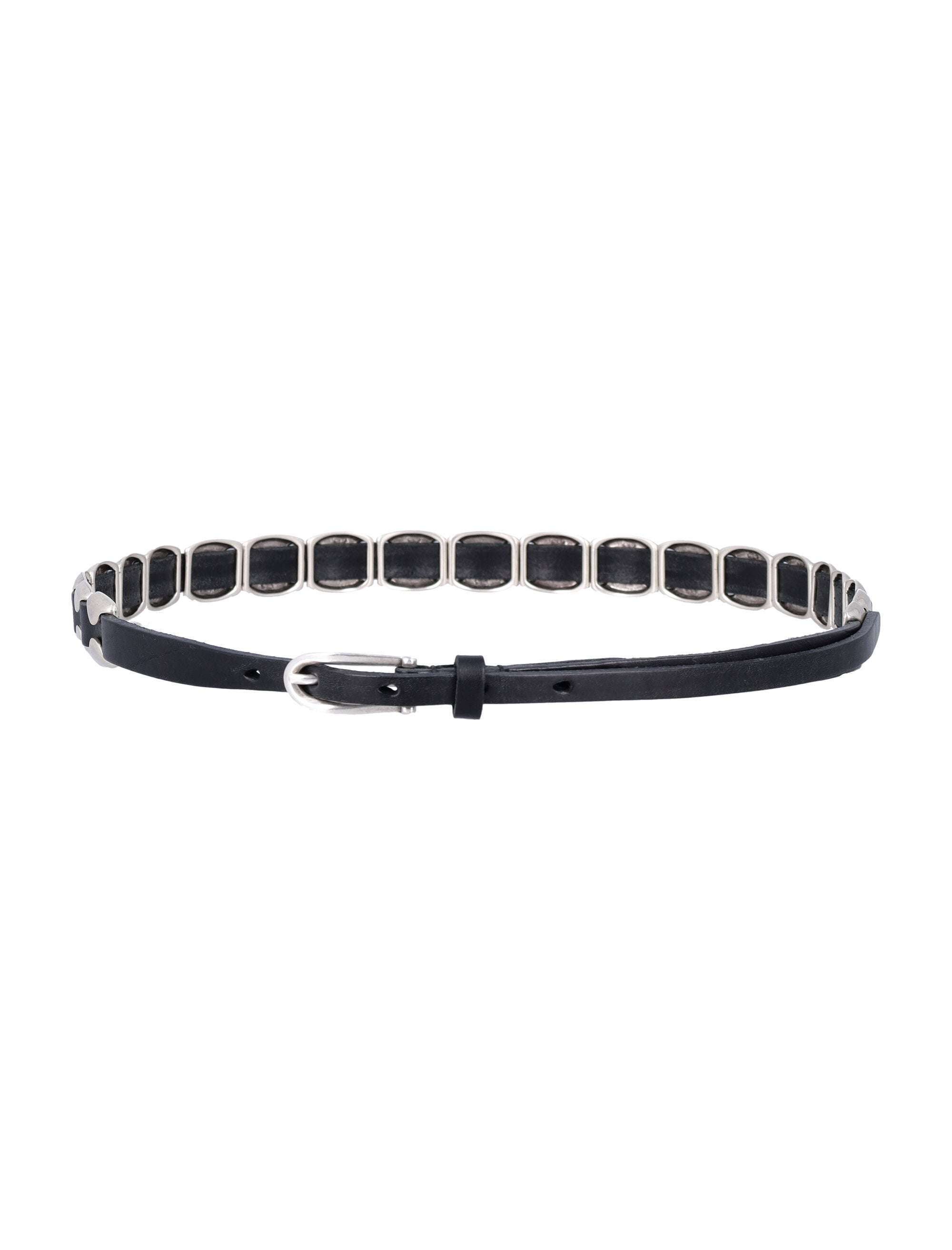 Our Legacy Billow oily lather blt Black Cow Leather Belt