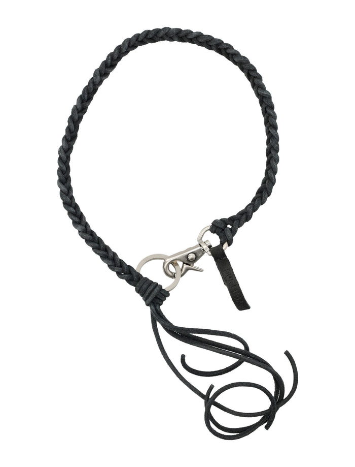 Our Legacy Black Braided Ladon Necklace Cow Leather