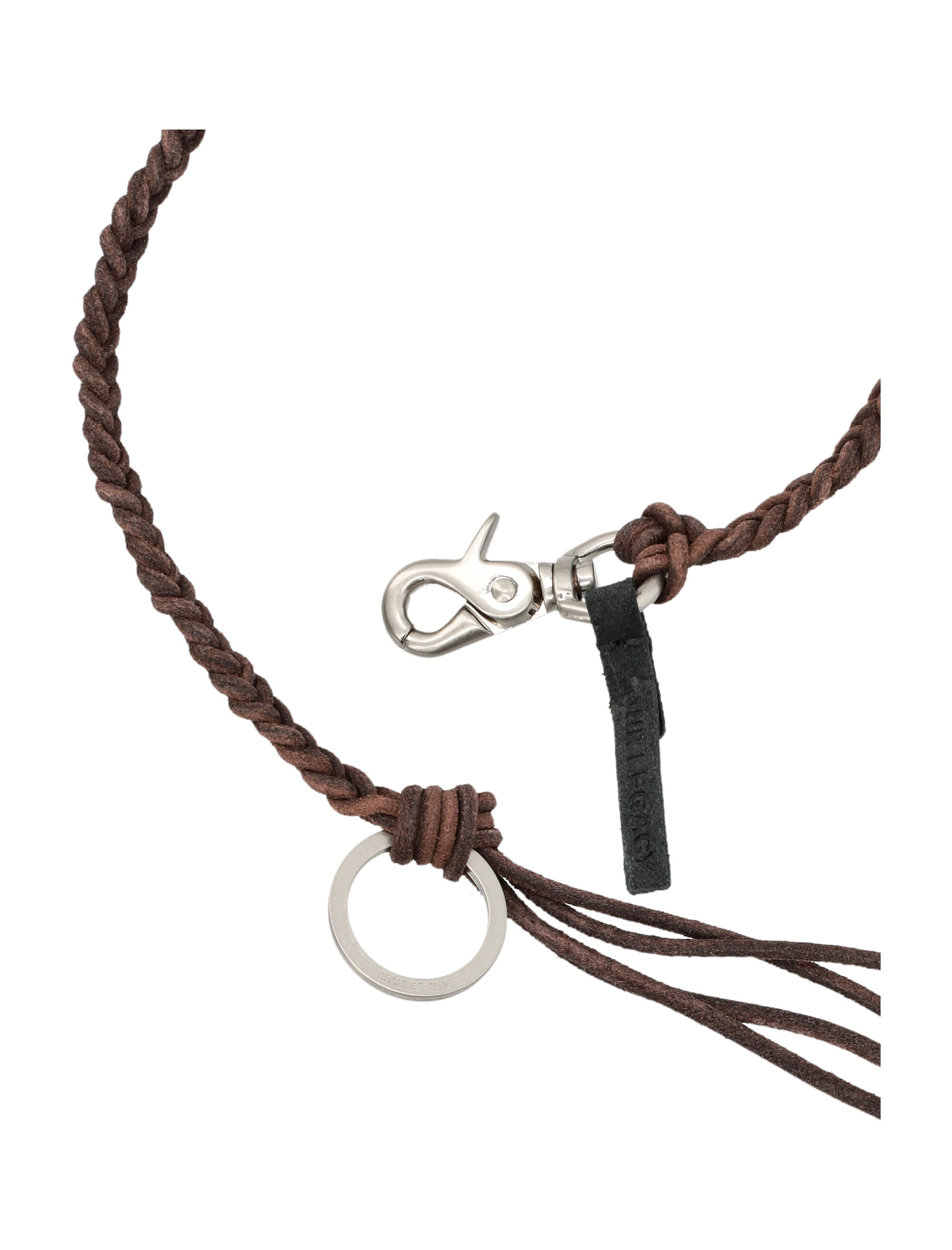 Our Legacy Brown Braided Ladon Necklace Cow Leather