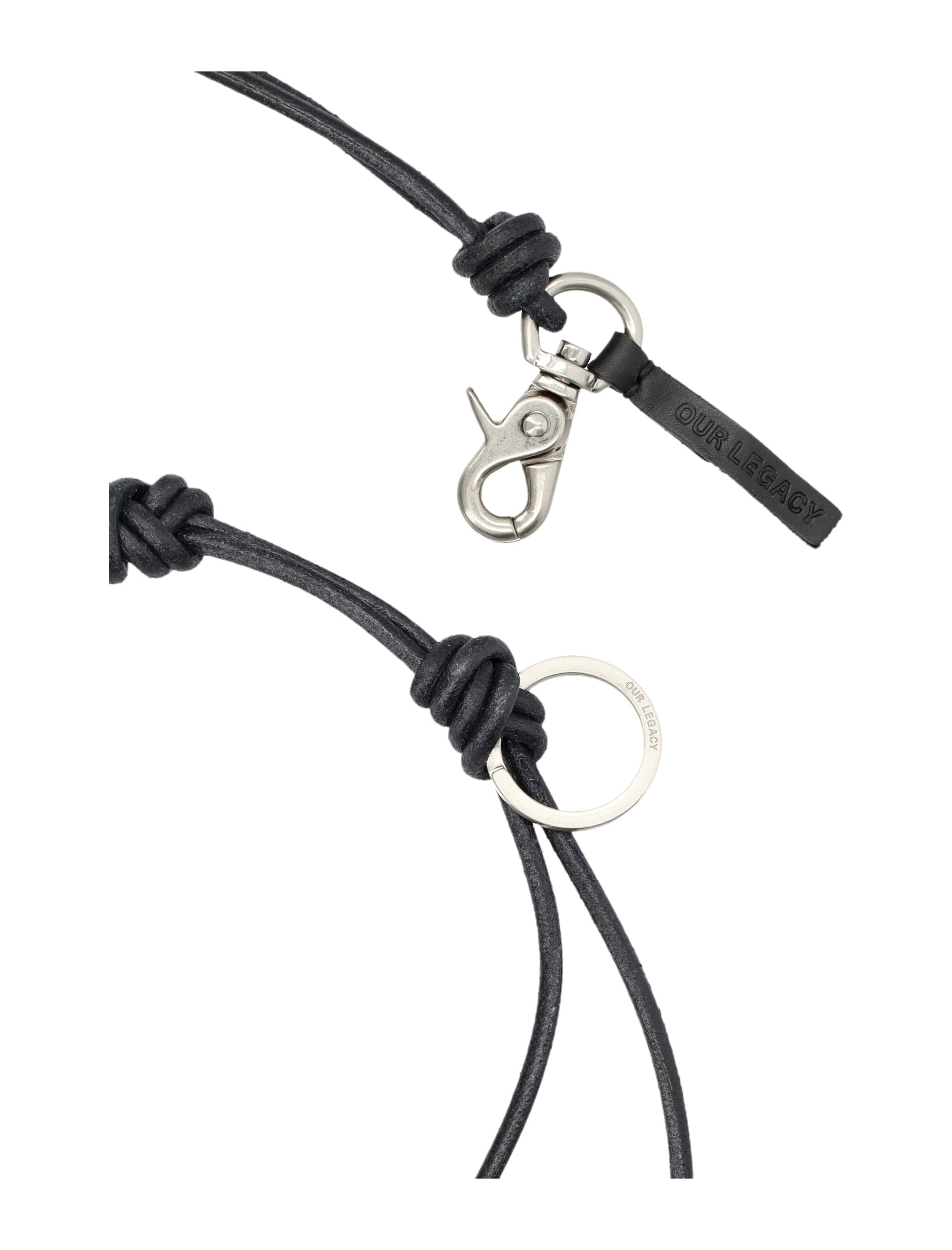 Our Legacy Udon Ladon Leather Necklace Black Cow