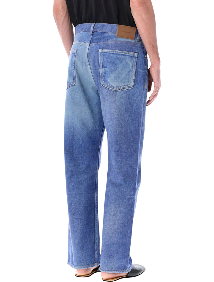Our Legacy Third Cut straight-leg jeans in Digital Blue Aurora Print Gigital Cotton