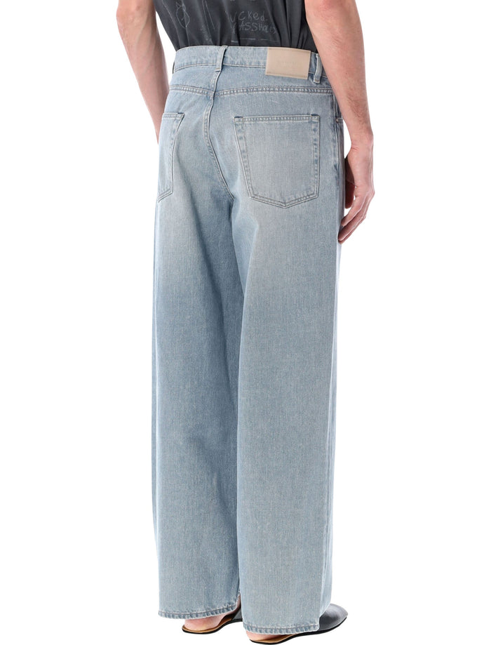 Our Legacy Vast Cut Wide-Leg Jeans Light Blue Cotton