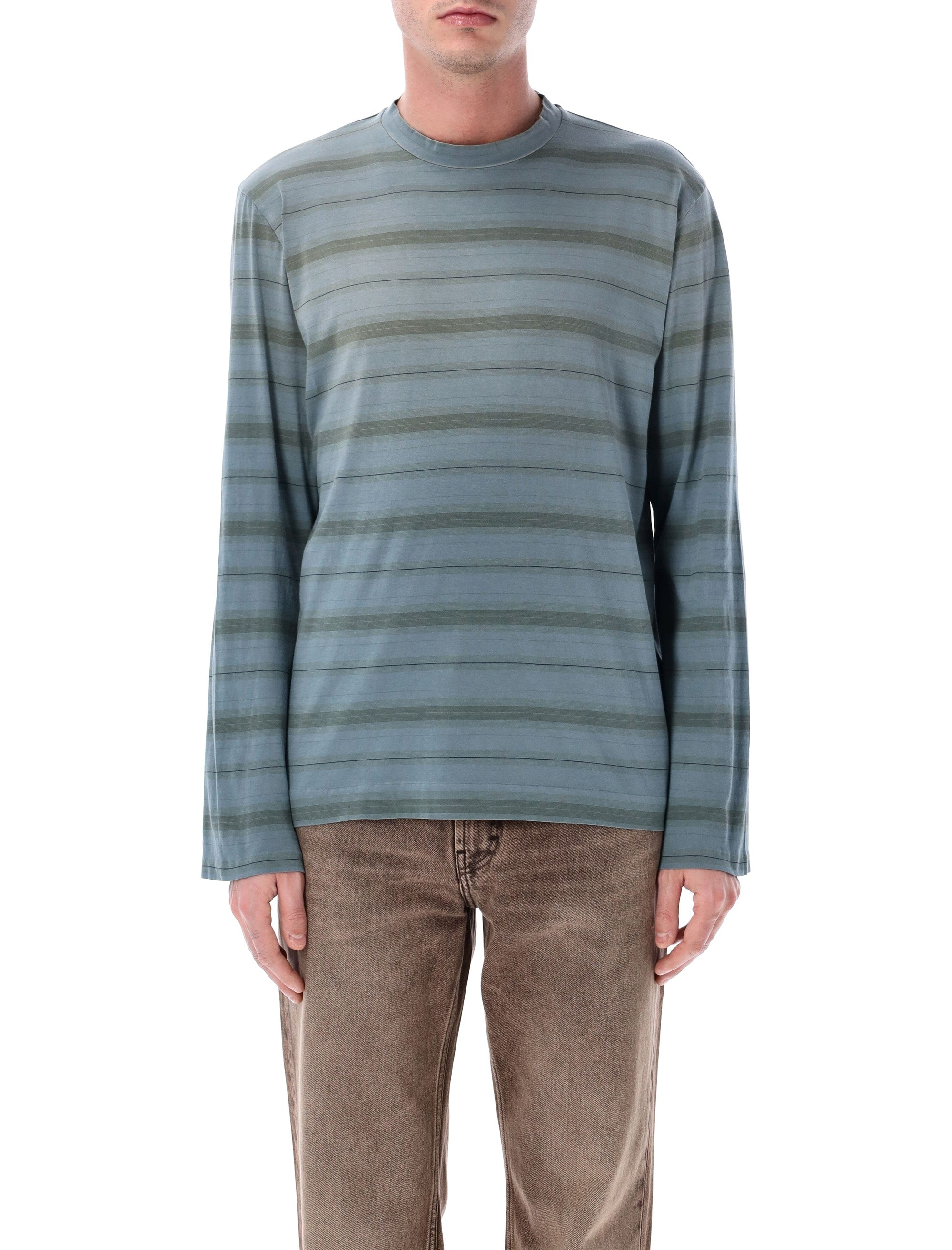 Our Legacy Box long sleeve striped tee Spray Stripes Cotton Tshirt