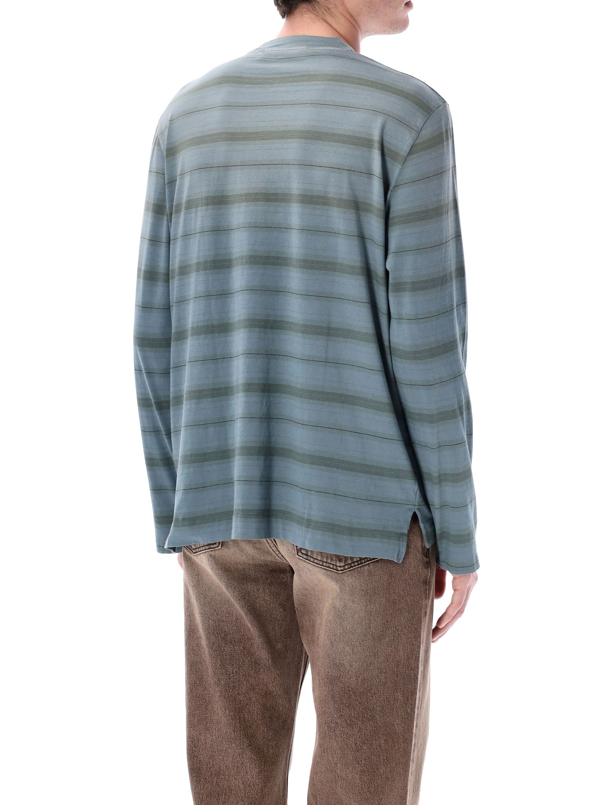 Our Legacy Box long sleeve striped tee Spray Stripes Cotton Tshirt