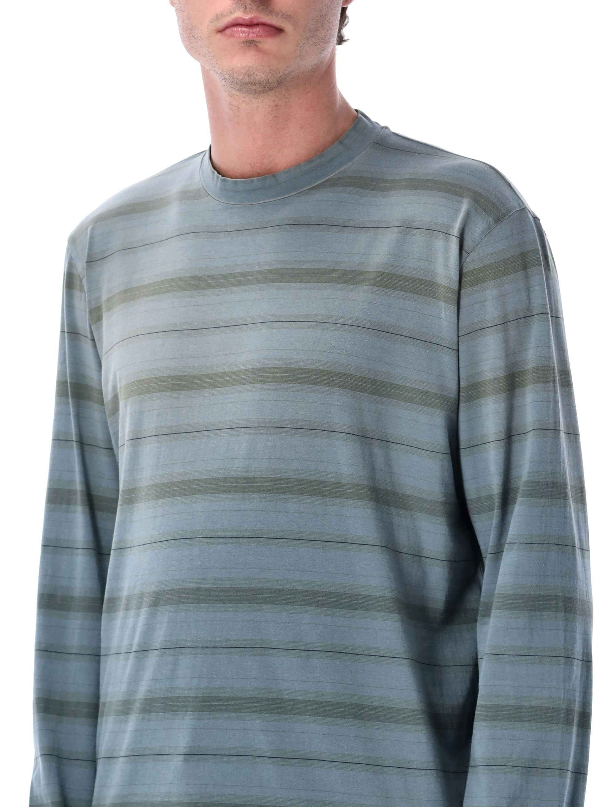 Our Legacy Box long sleeve striped tee Spray Stripes Cotton Tshirt