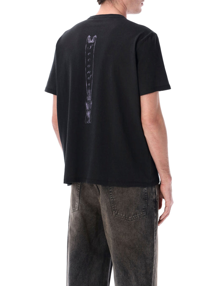 T-shirt New Box con stampa Cybernetic Angel di Our Legacy Black Wash Cotton Tshirt