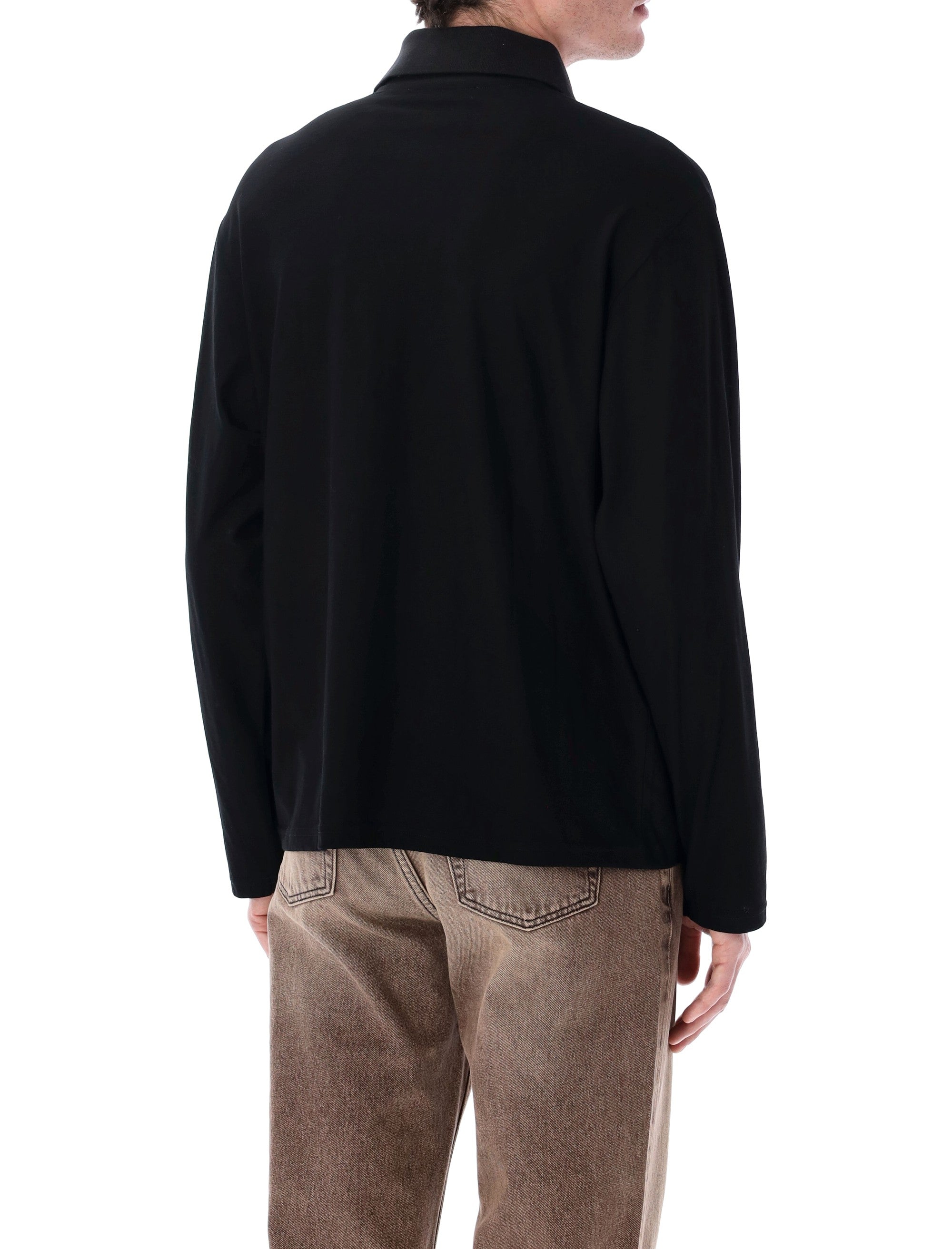 Our Legacy long sleeve Rugby tee Black Cotton Tshirt