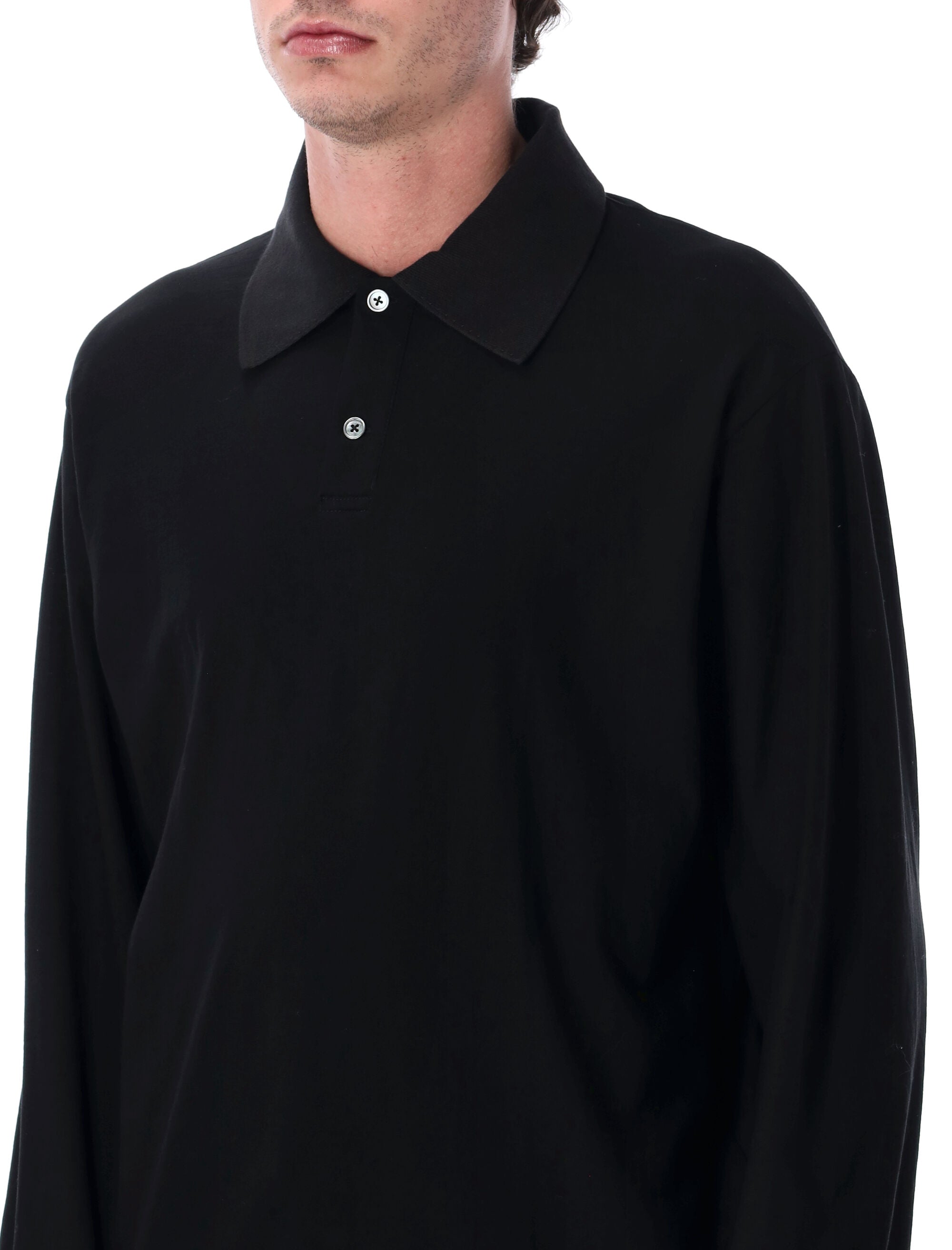 Our Legacy long sleeve Rugby tee Black Cotton Tshirt