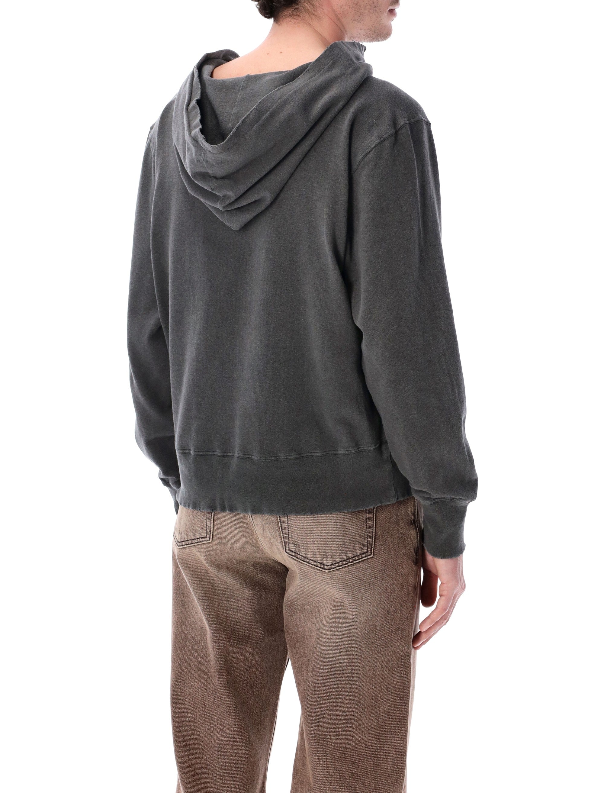 Our Legacy Relic Washed Black Hoodie Wash Cotton Sweatshirt