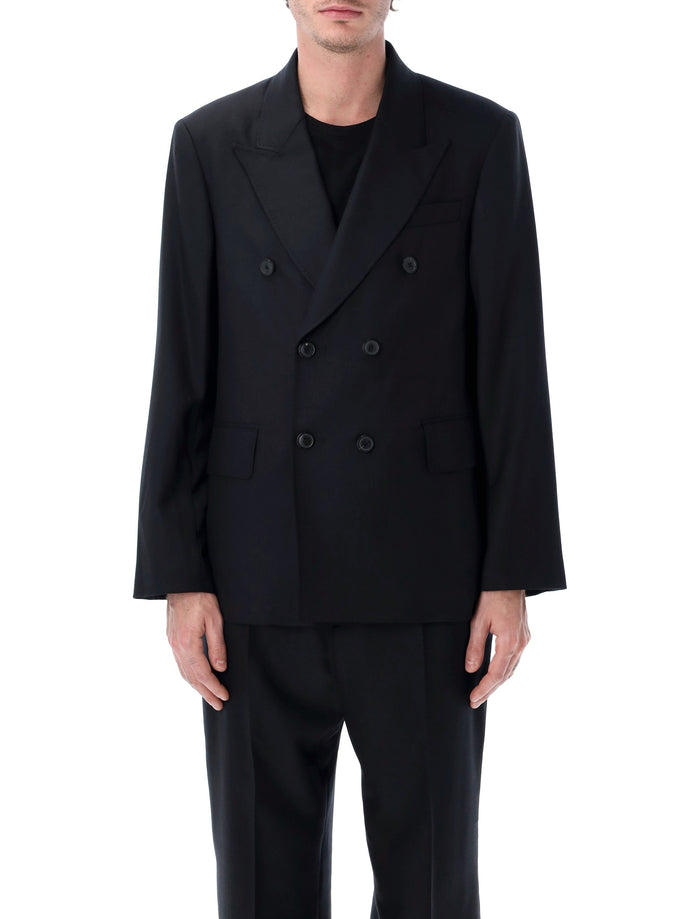 Our Legacy unconstructed DB wool blazer Black Lining