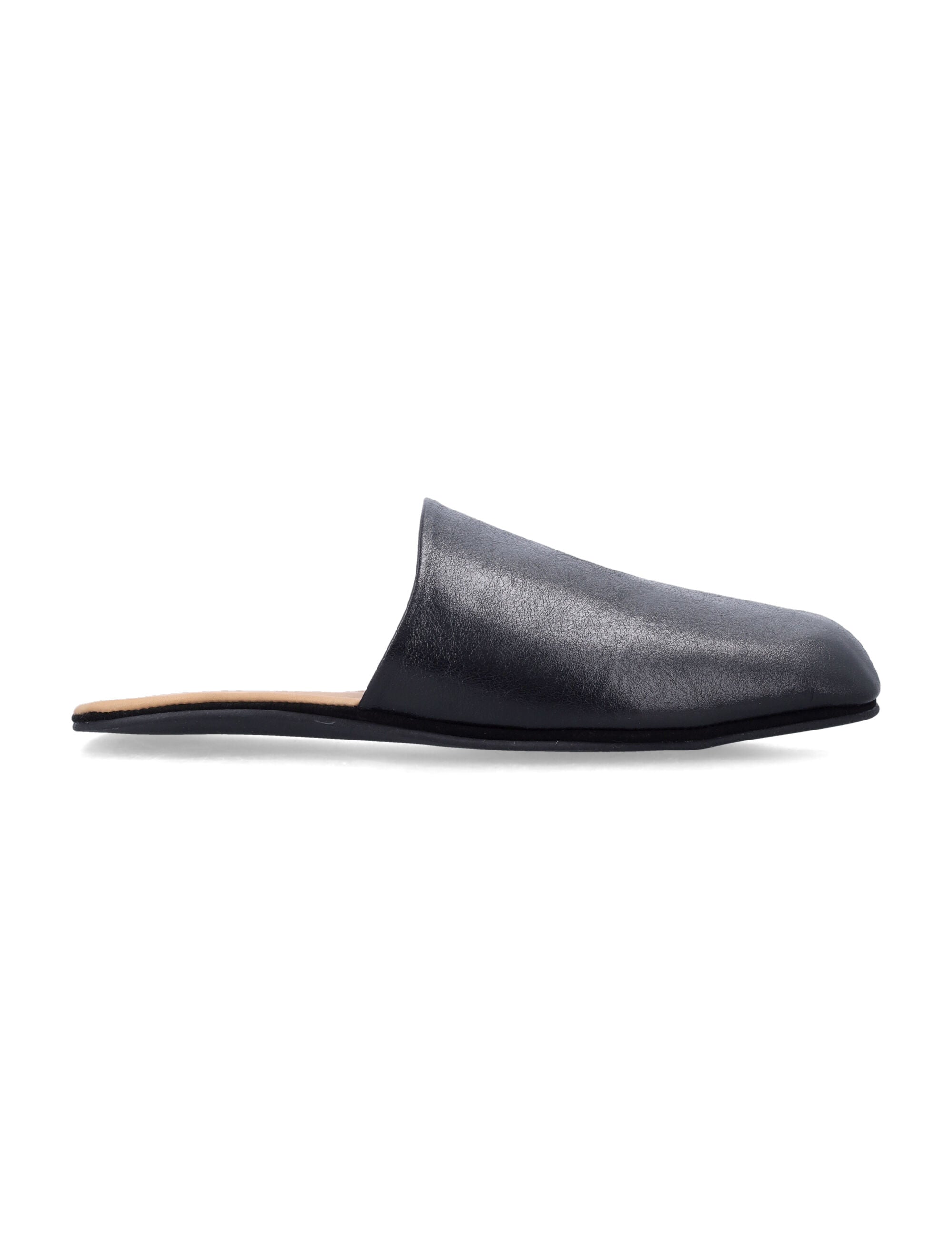 Our Legacy Cigarr Black Leather Slippers Cow