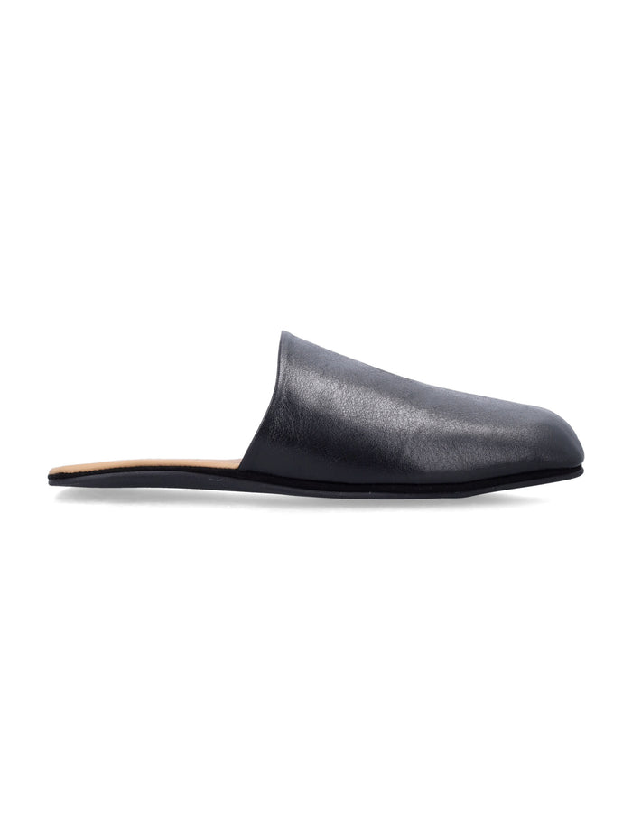 Our Legacy Cigarr Black Leather Slippers Cow