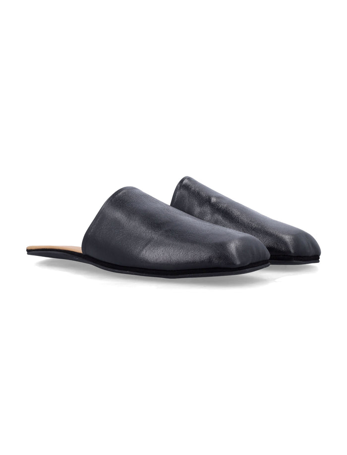 Our Legacy Cigarr Black Leather Slippers Cow