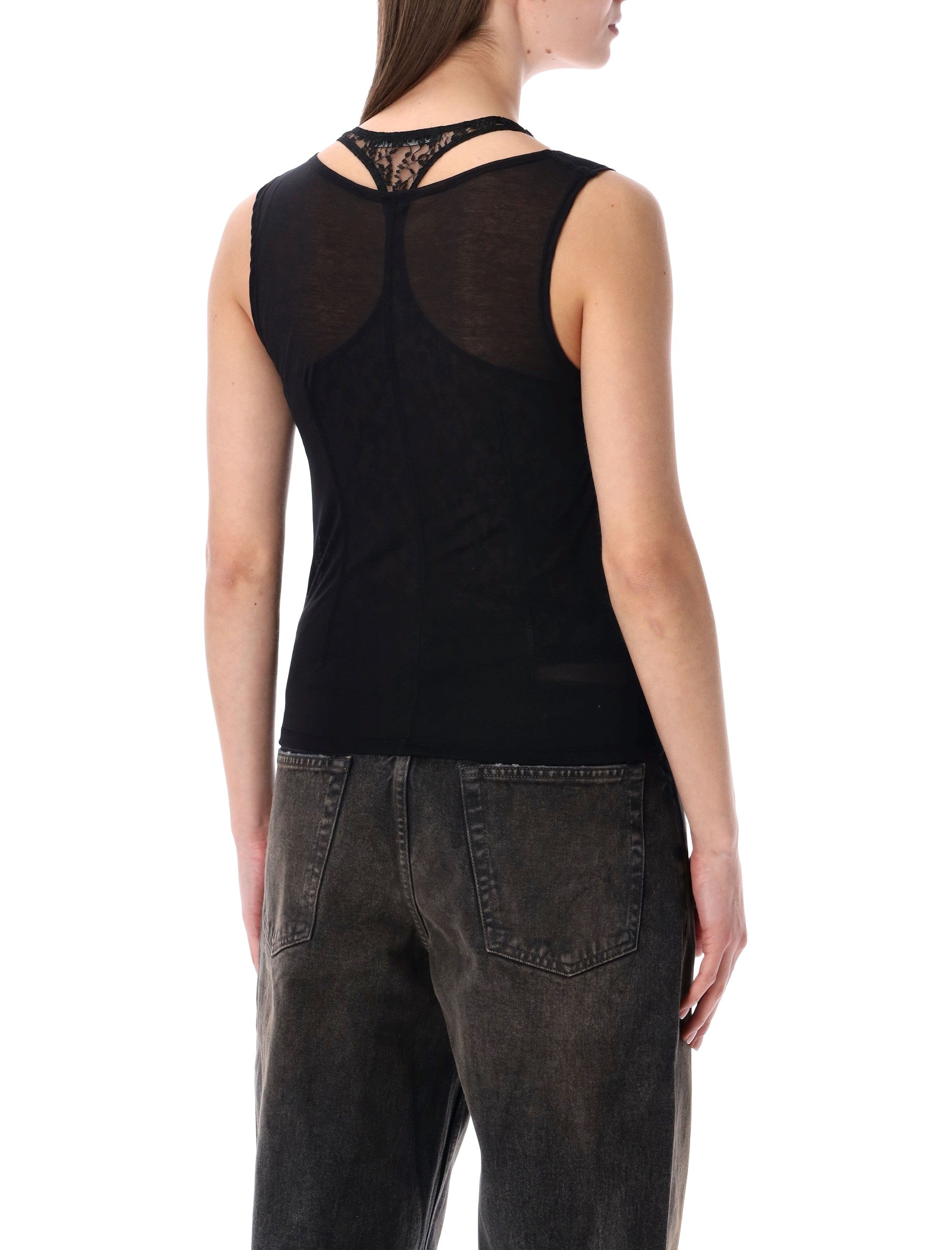 Our Legacy reversible black swim tank Cotton