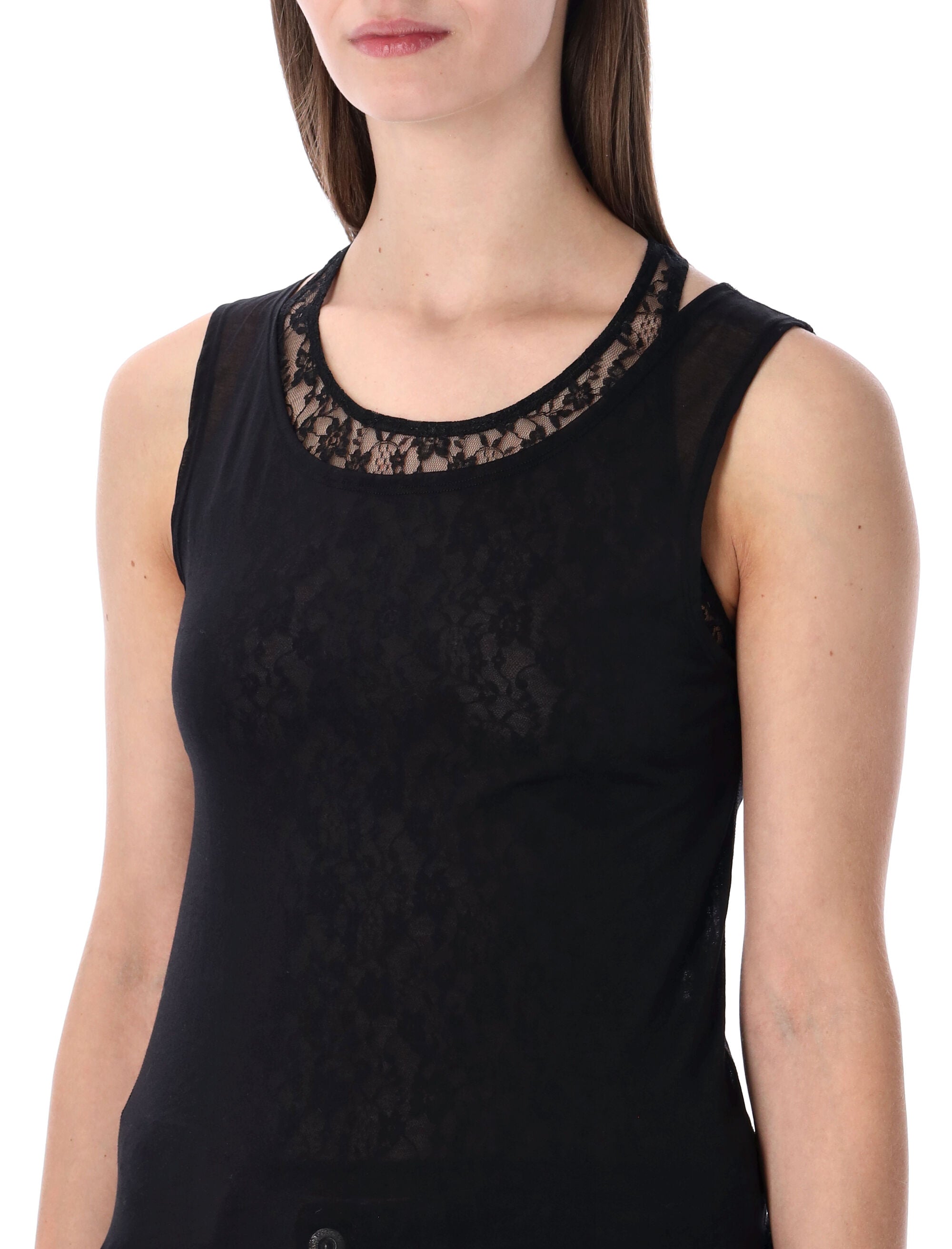 Our Legacy reversible black swim tank Cotton