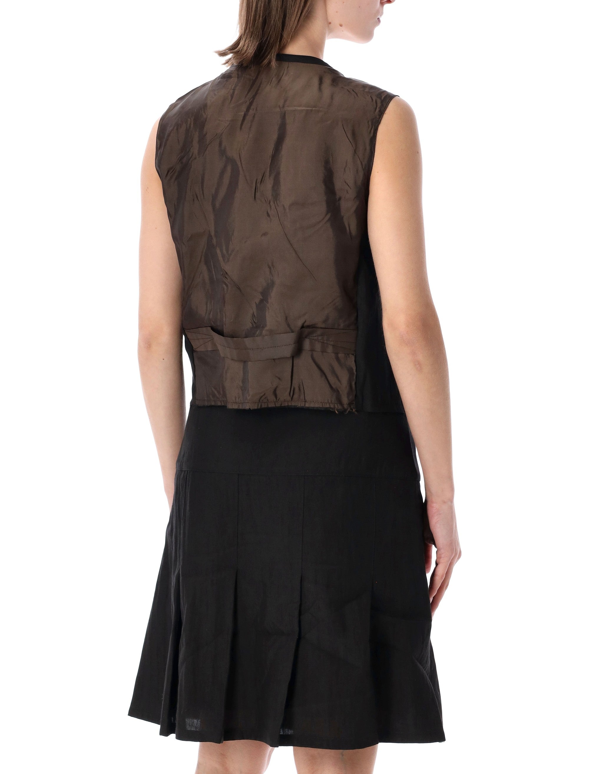 Our Legacy soot black linen blend waistcoat Vest