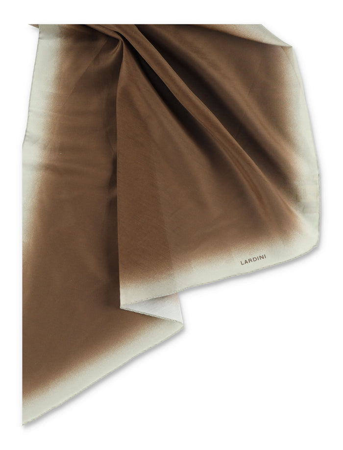 Lardini Cotton and Silk Scarf Brown
