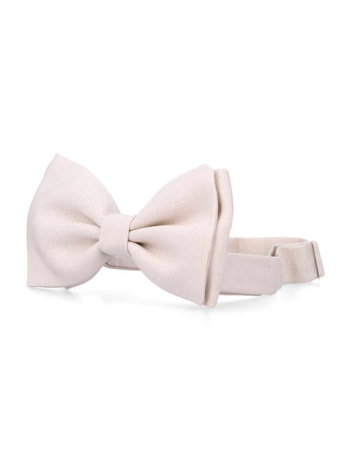 Lardini Silk and Viscose Bow Tie Avorio