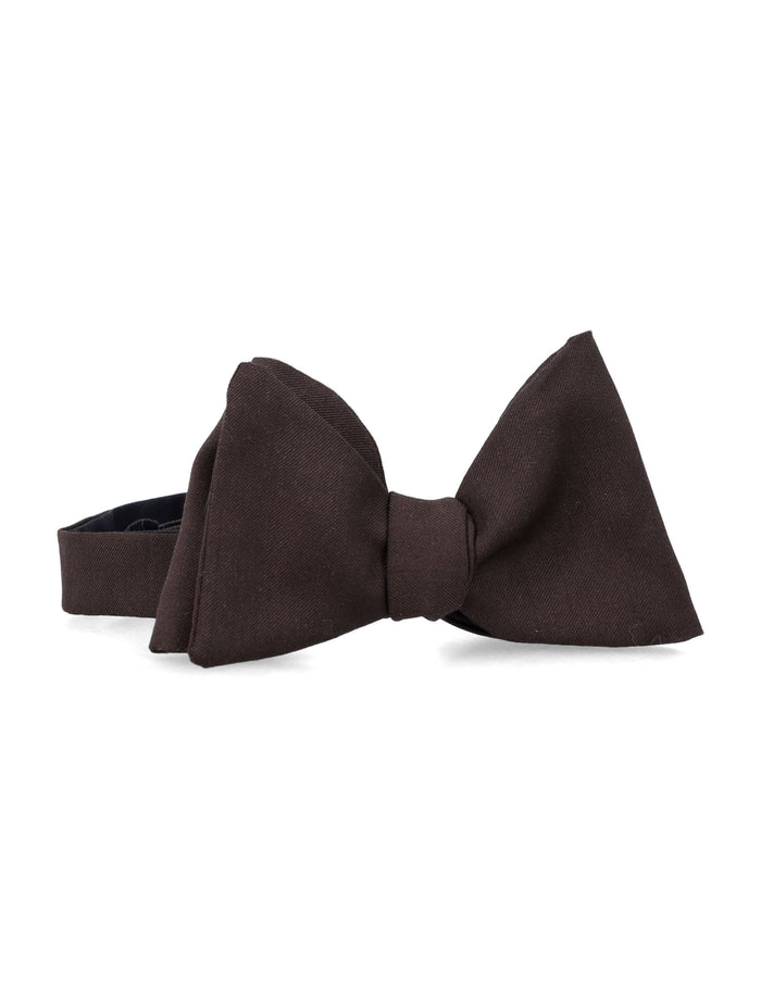 Lardini Virgin Wool Bow Tie Brown
