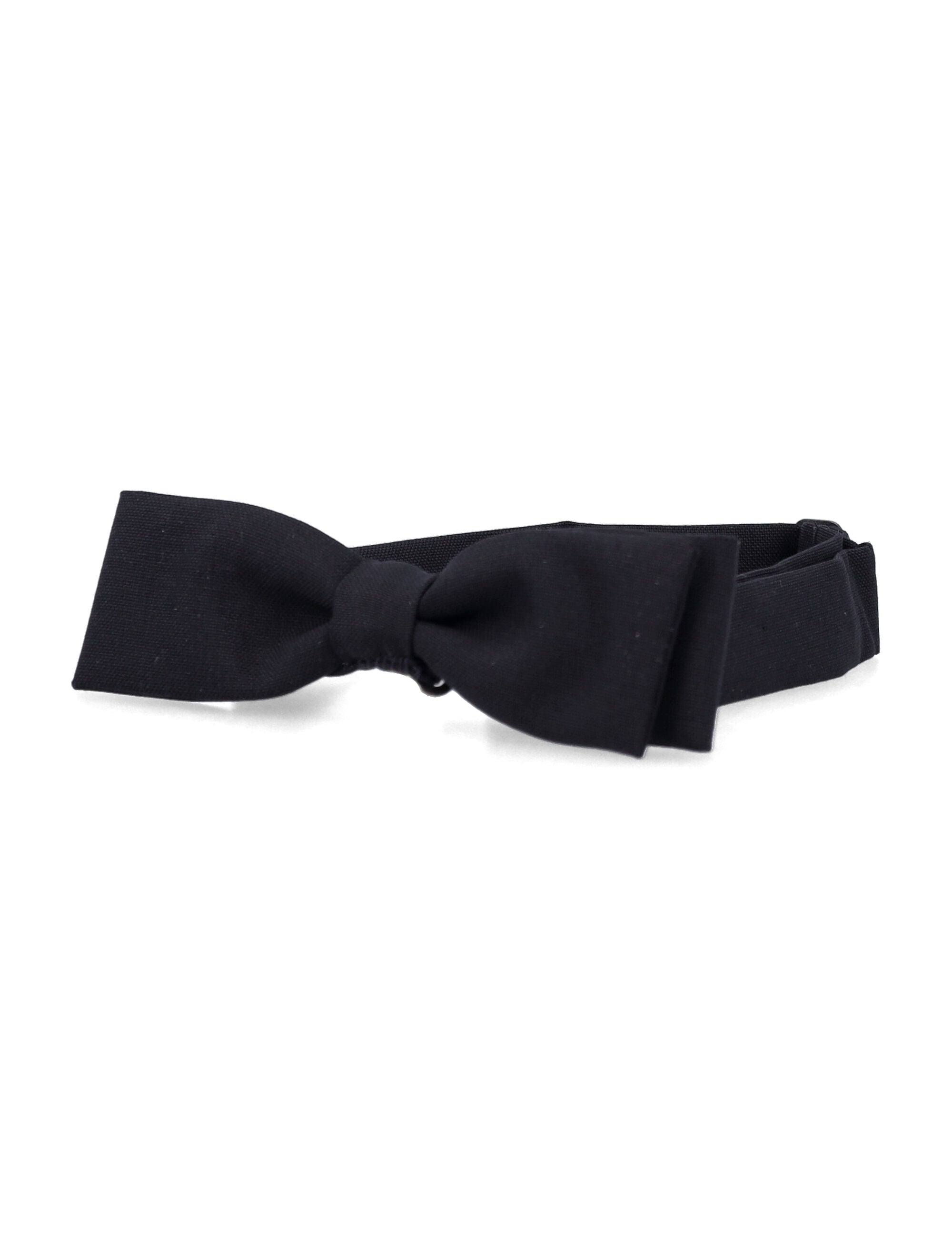 Lardini Wool and Mohair Bow Tie Black Pure Virgin