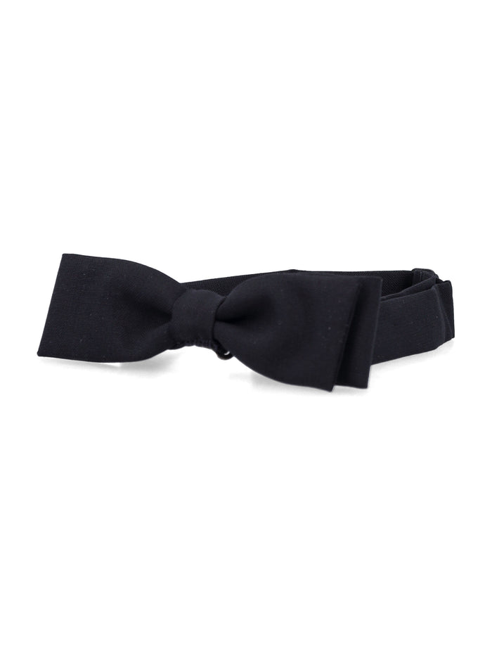 Lardini Wool and Mohair Bow Tie Black Pure Virgin