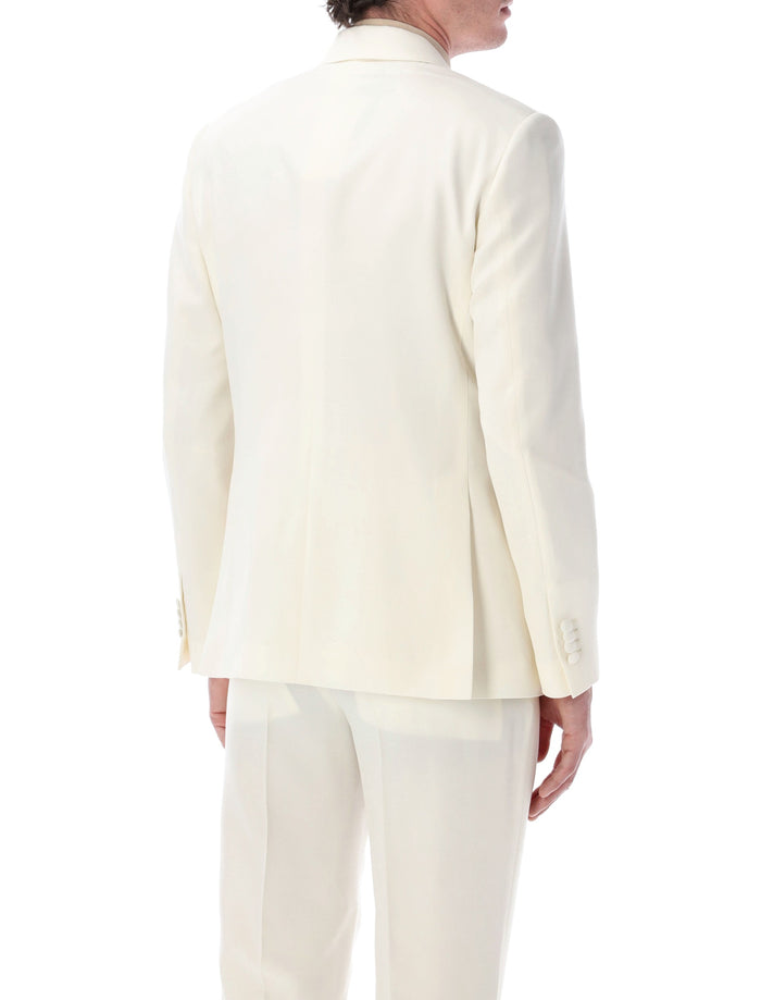 Lardini Soirée EcoVero double-breasted jacket Avorio Viscose Blazer