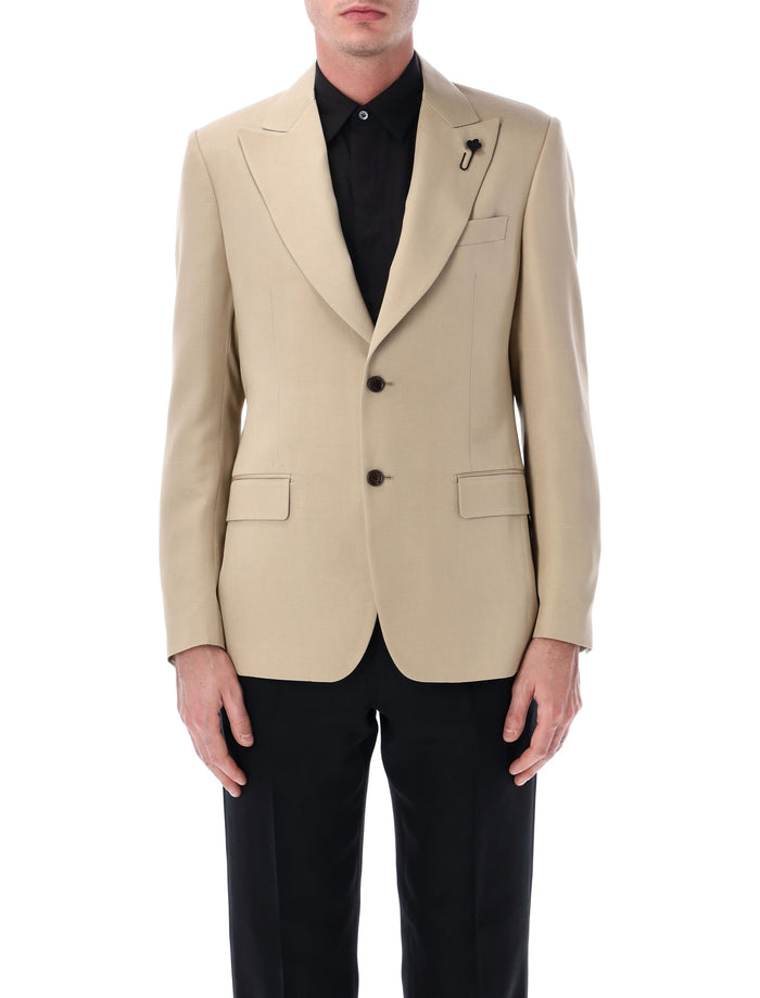 Lardini Attitude EcoVero single-breasted jacket Champaigne Viscose Blazer