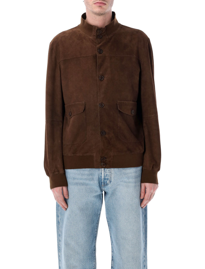 Sword 6.6.44 perforated suede jacket Testa Di Moro Ovine Leather