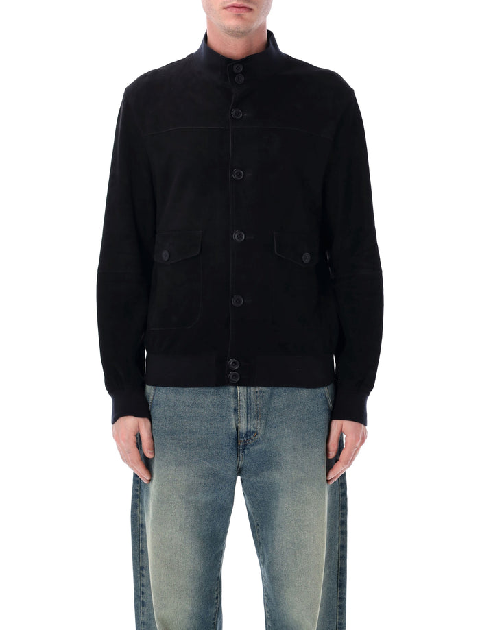 Sword 6.6.44 suede jacket Navy Ovine Leather