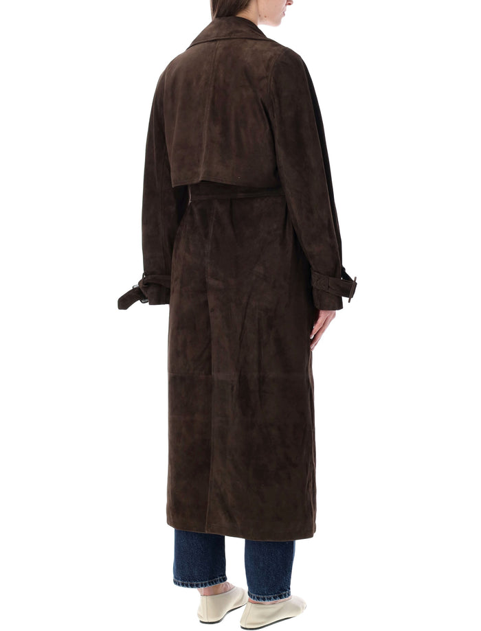 Sword suede leather trench coat Cafeine Ovine Jacket