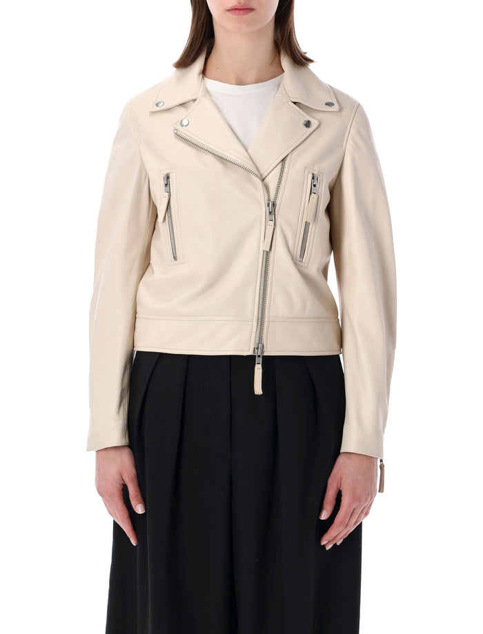 Sword Classic Biker leather jacket Oyster Ovine