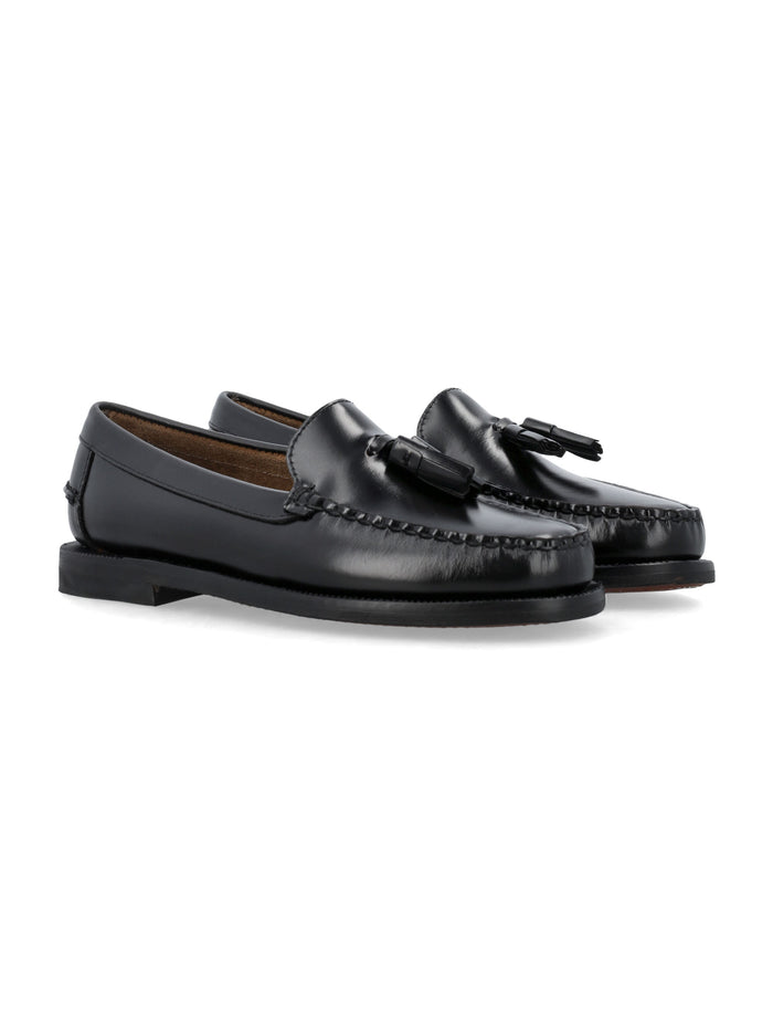 Sebago Classic Will Womens Moc Toe Moccasin Black Upper Loafers