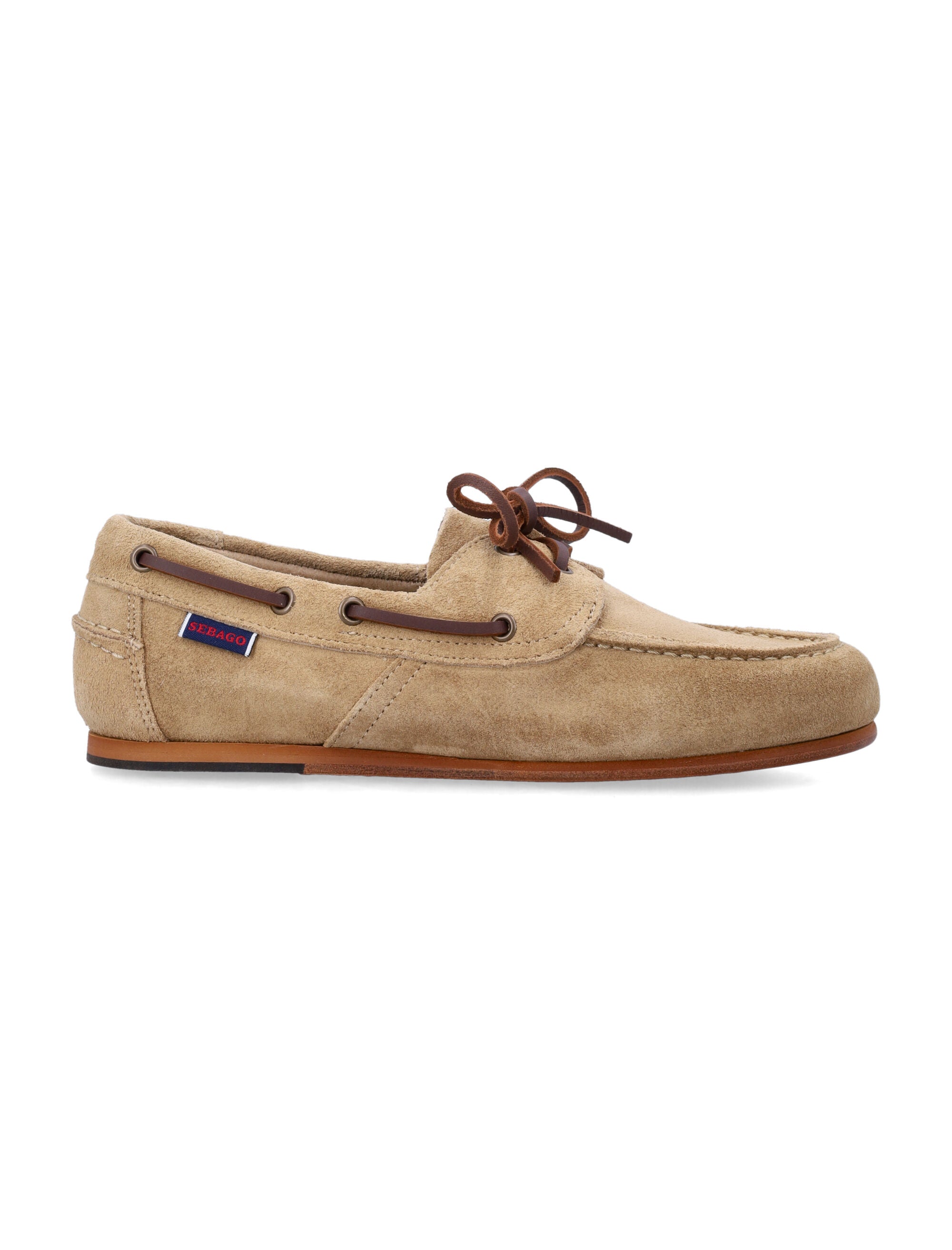 Sebago Owen womans suede boat shoes Beige Camel Upper Loafers
