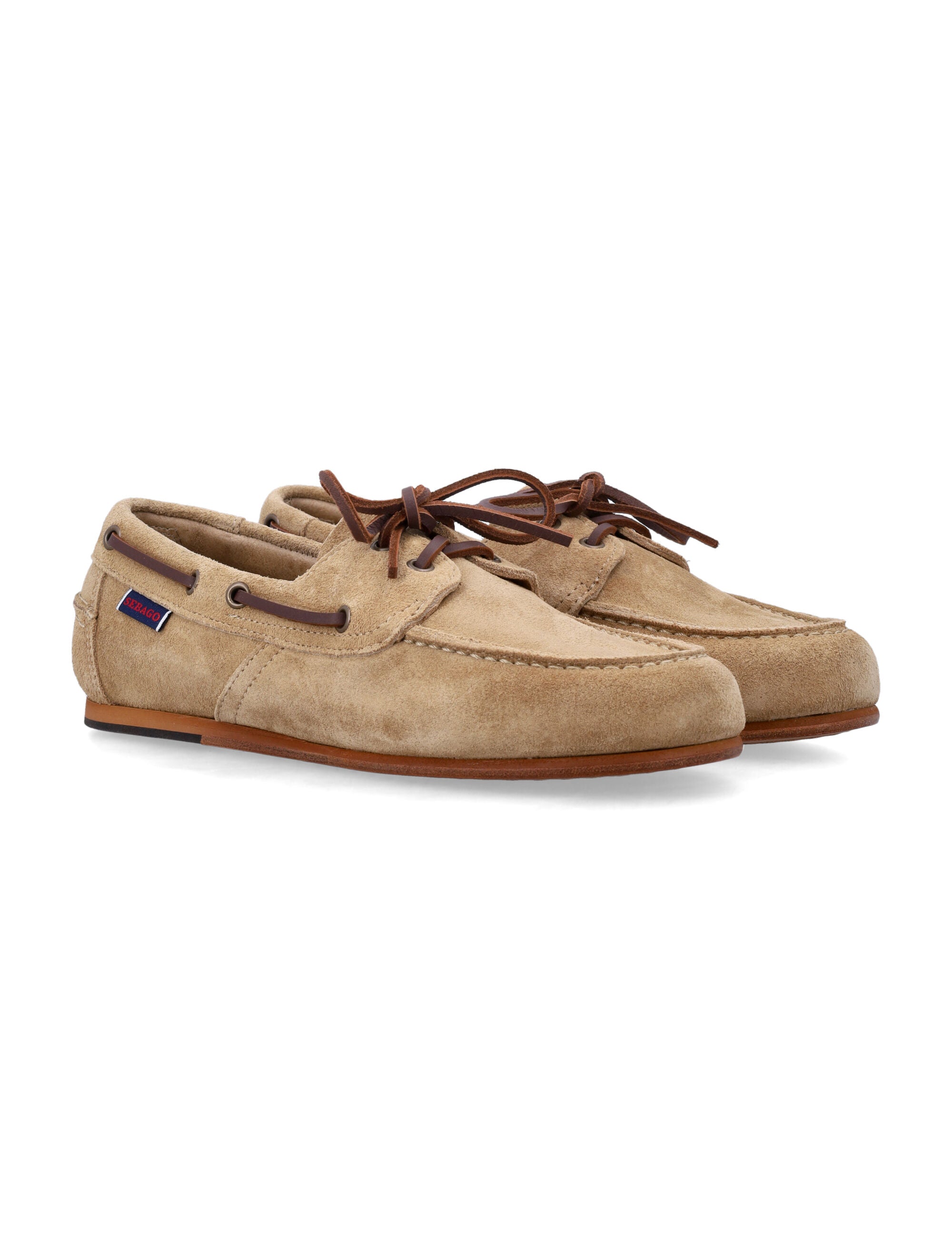Sebago Owen womans suede boat shoes Beige Camel Upper Loafers