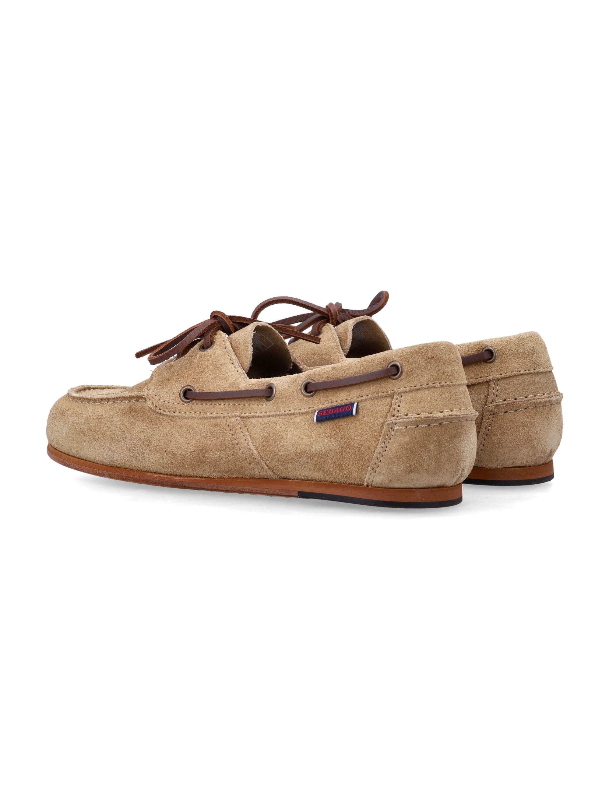 Sebago Owen womans suede boat shoes Beige Camel Upper Loafers