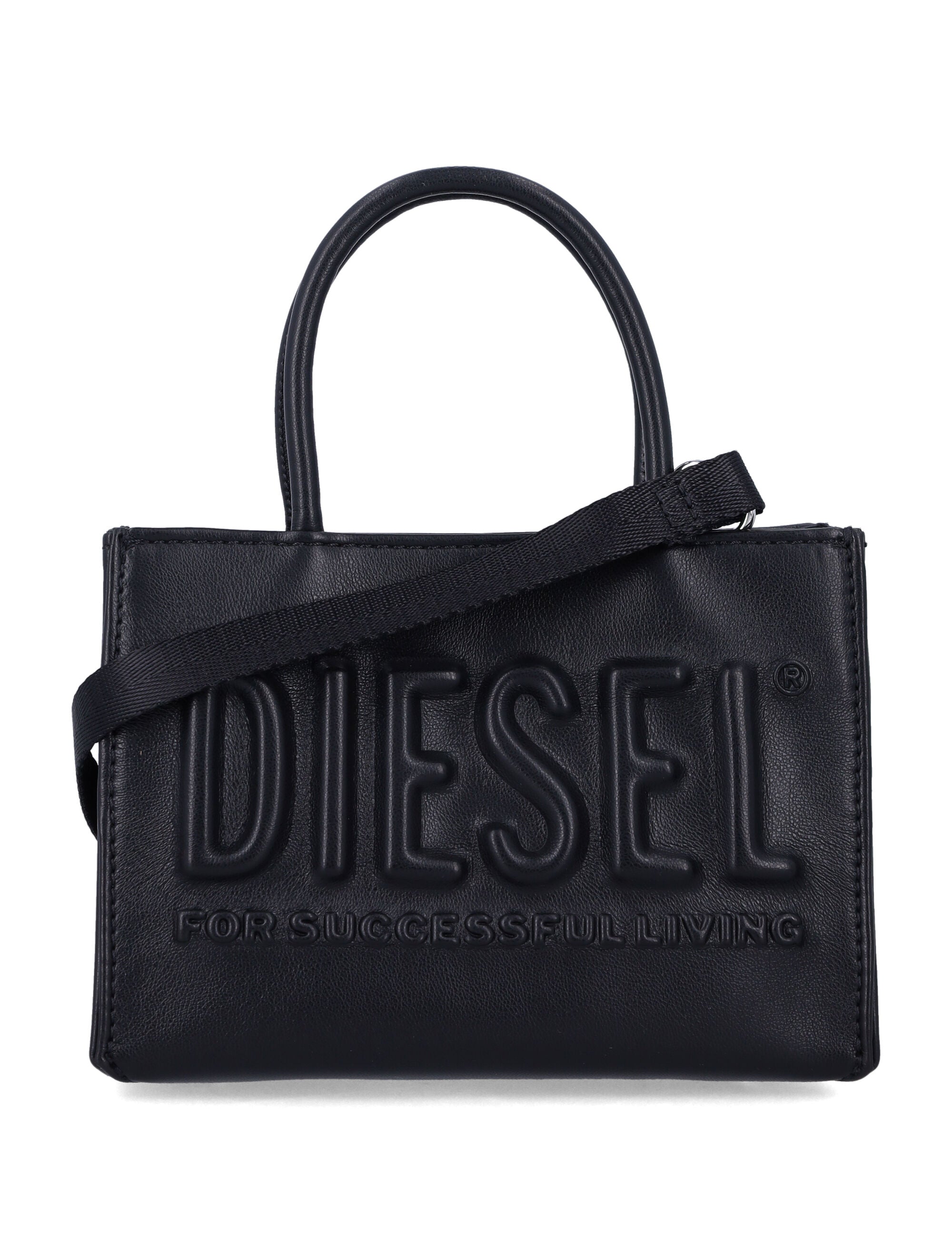 Diesel Dsl 3D mini bag for girls Black Polyurethane Tote