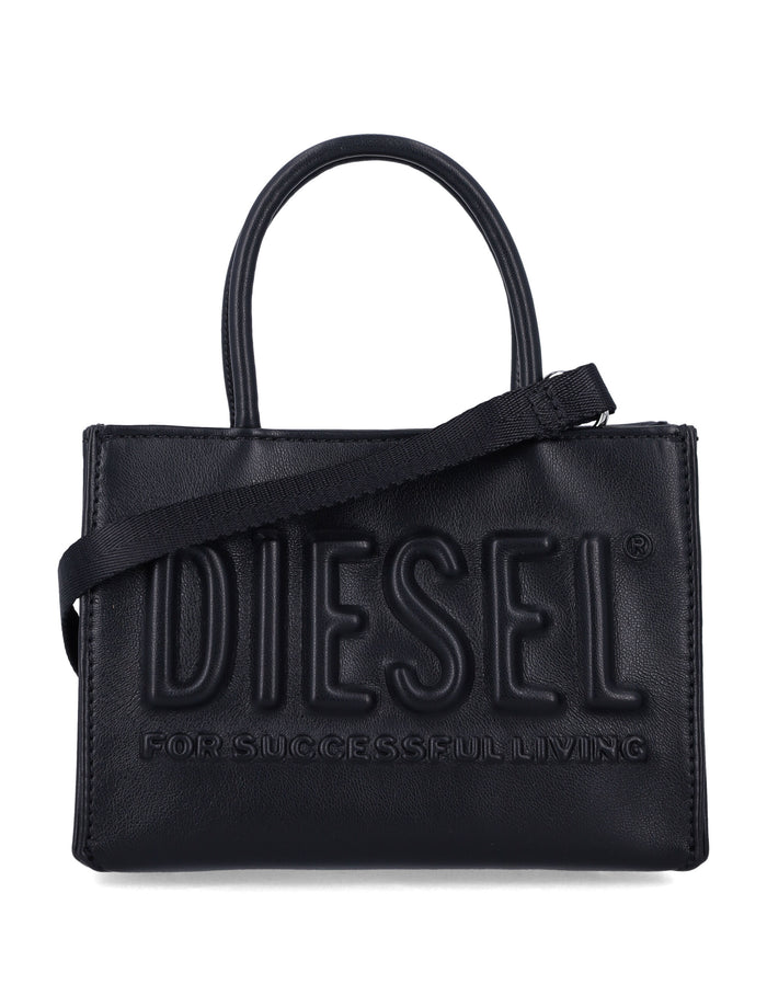 Diesel Dsl 3D mini bag for girls Black Polyurethane Tote