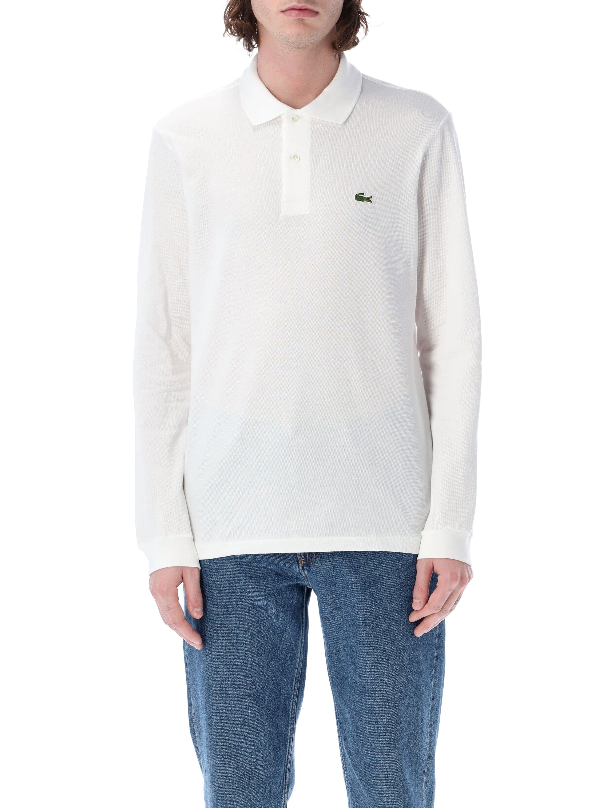 Lacoste long-sleeve classic polo White Cotton Tshirt