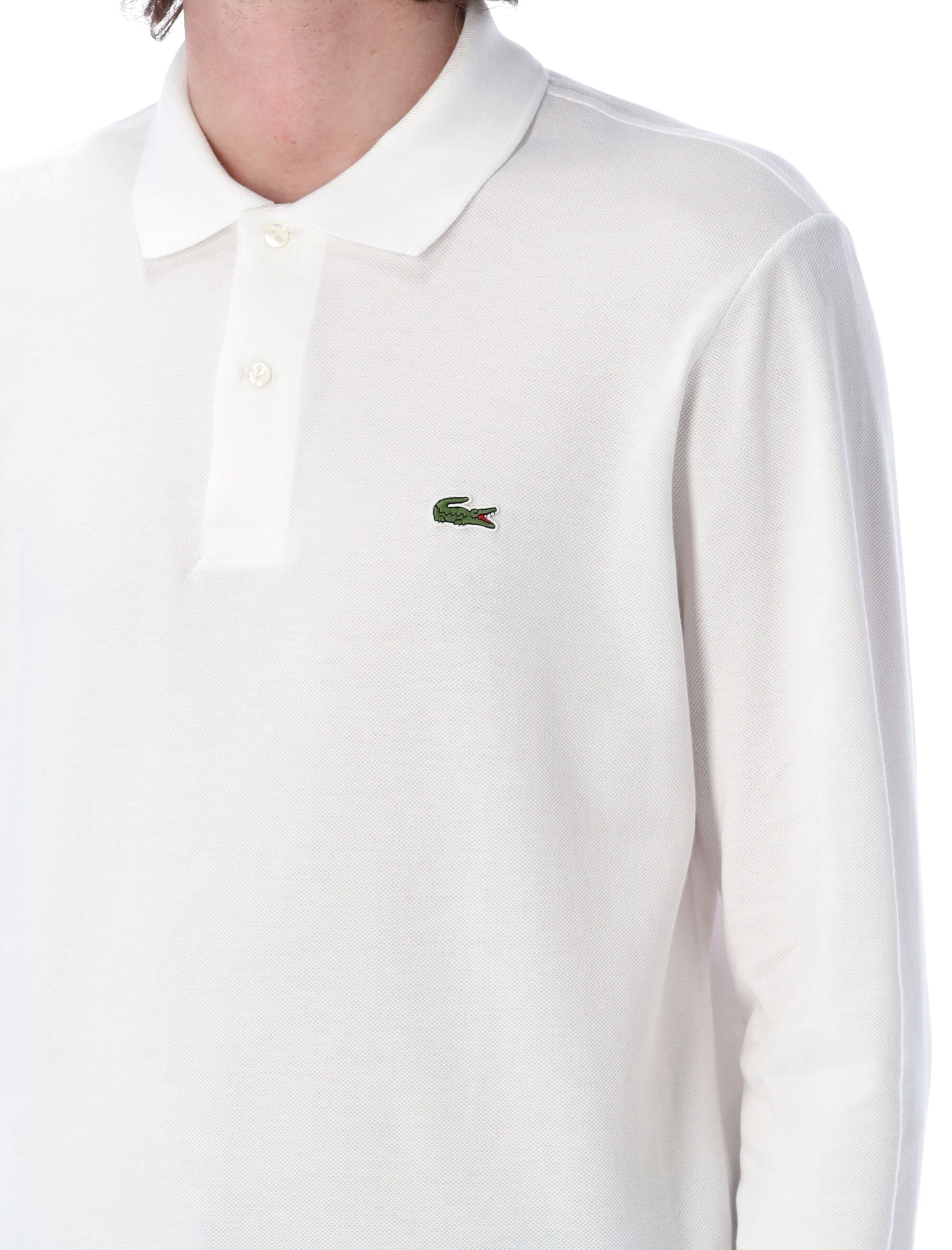Lacoste long-sleeve classic polo White Cotton Tshirt
