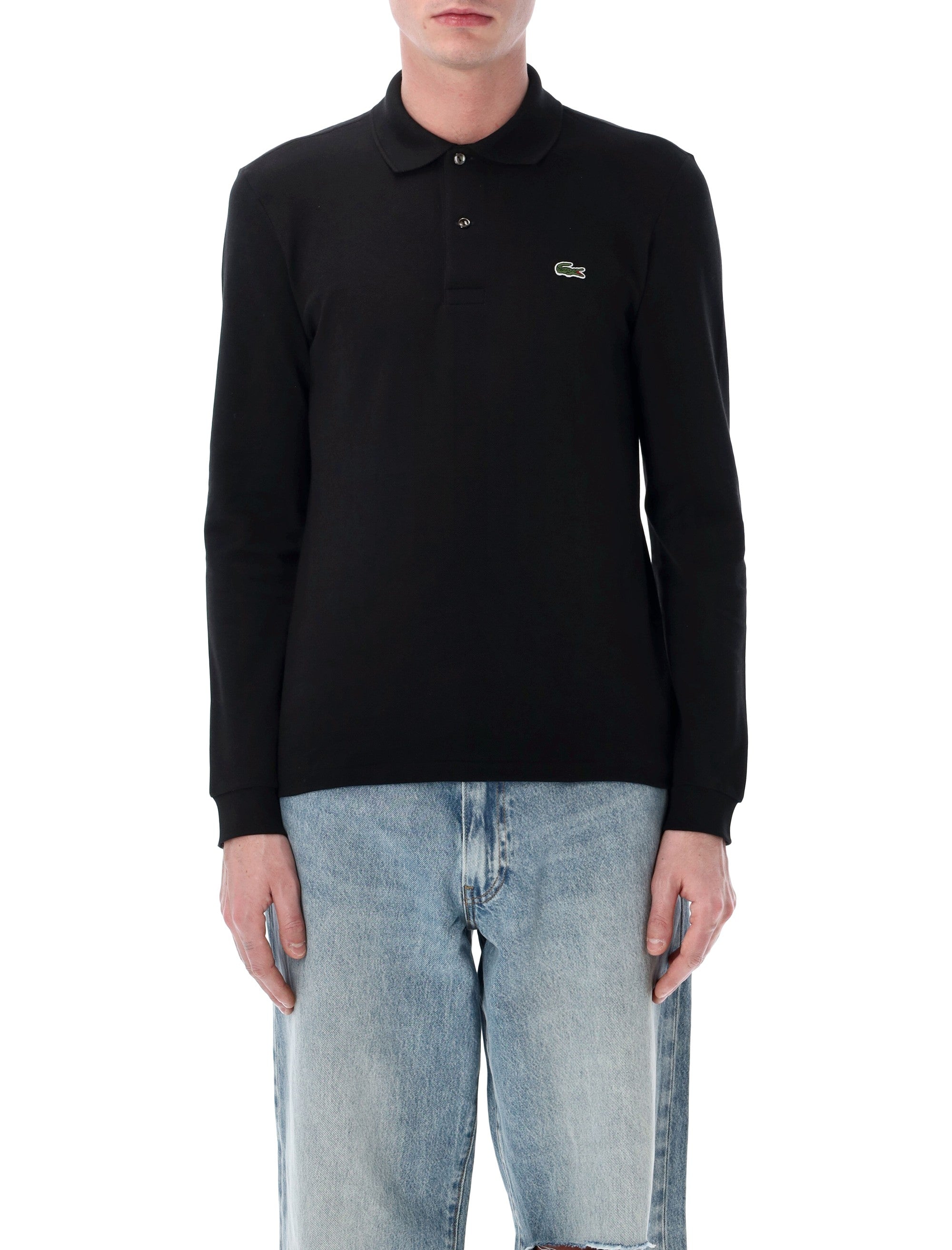 Lacoste long-sleeve classic polo Black Cotton Tshirt