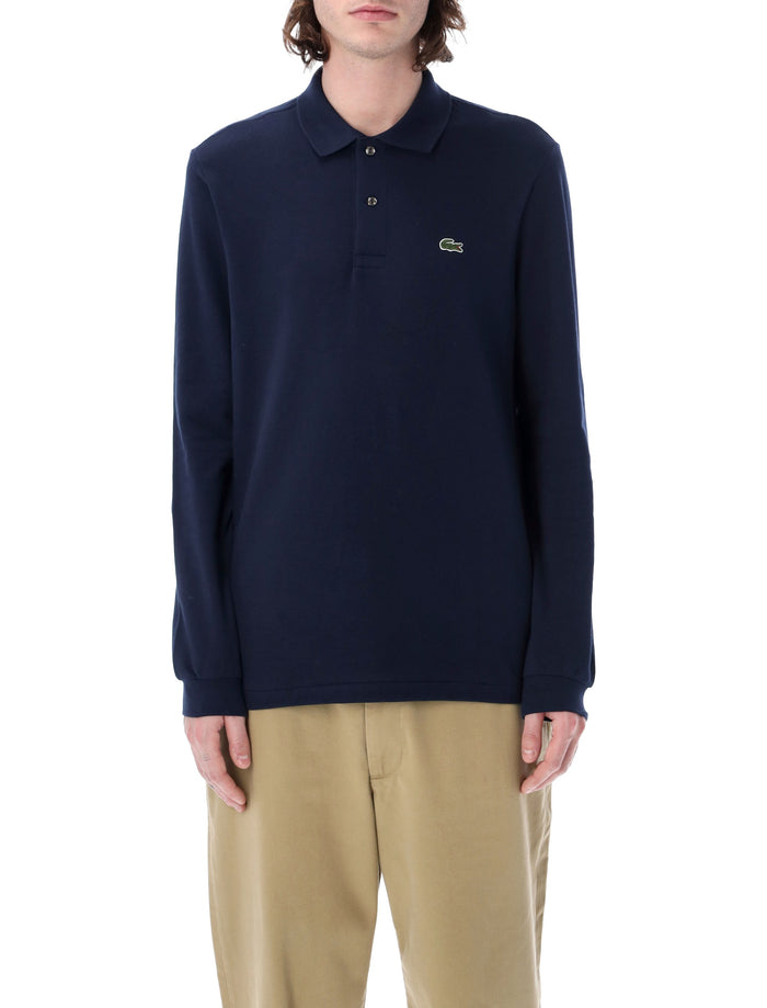 Lacoste Long-Sleeve Classic Polo Marine Cotton Tshirt