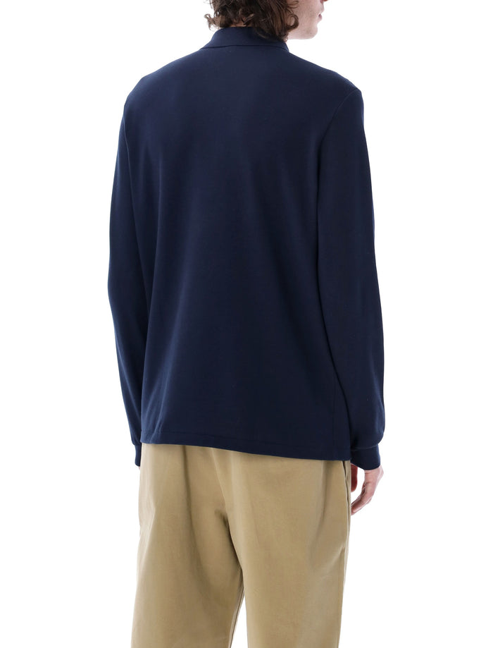 Lacoste Long-Sleeve Classic Polo Marine Cotton Tshirt