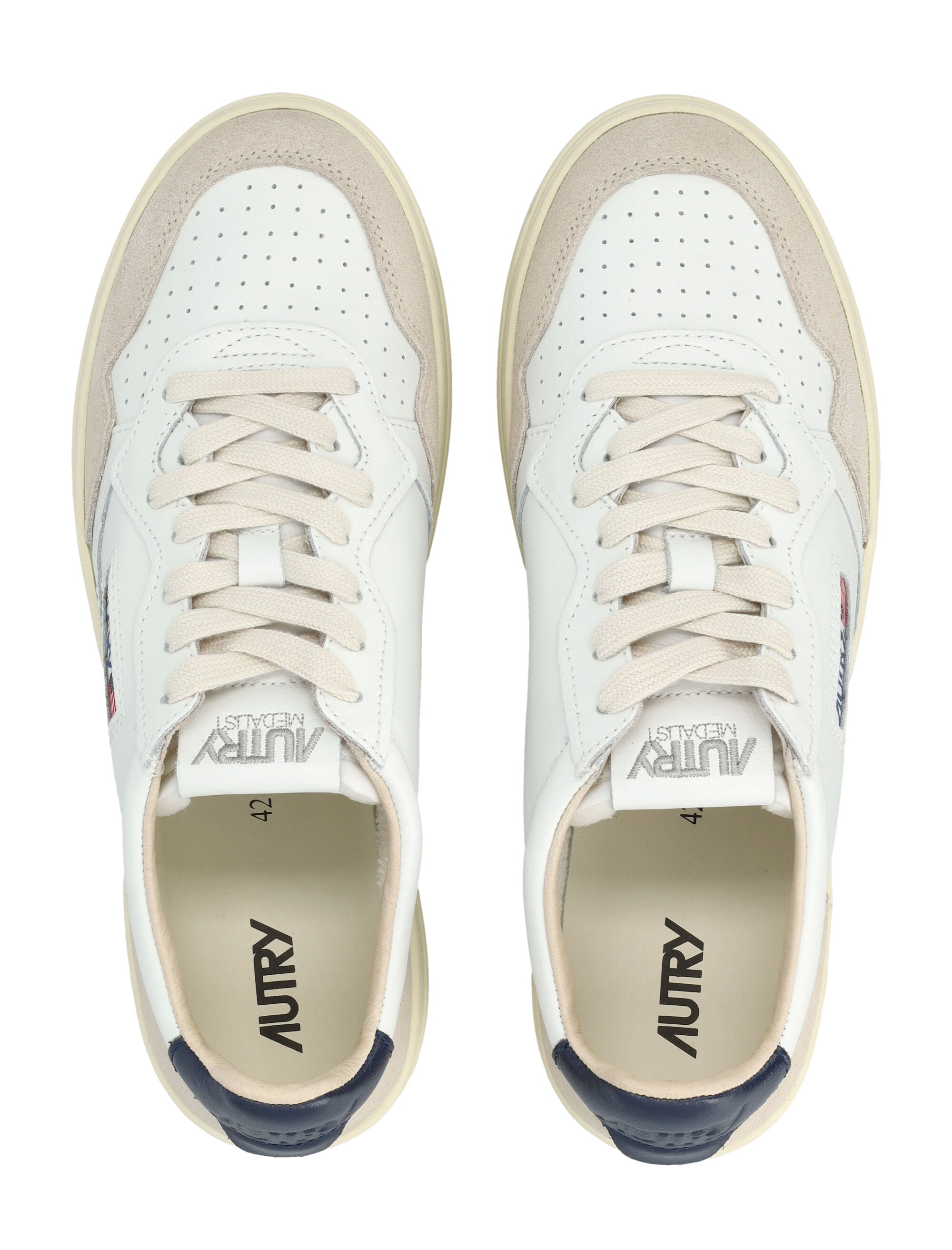 Autry Medalist Leather And Suese Low Sneakers - White Space Upper