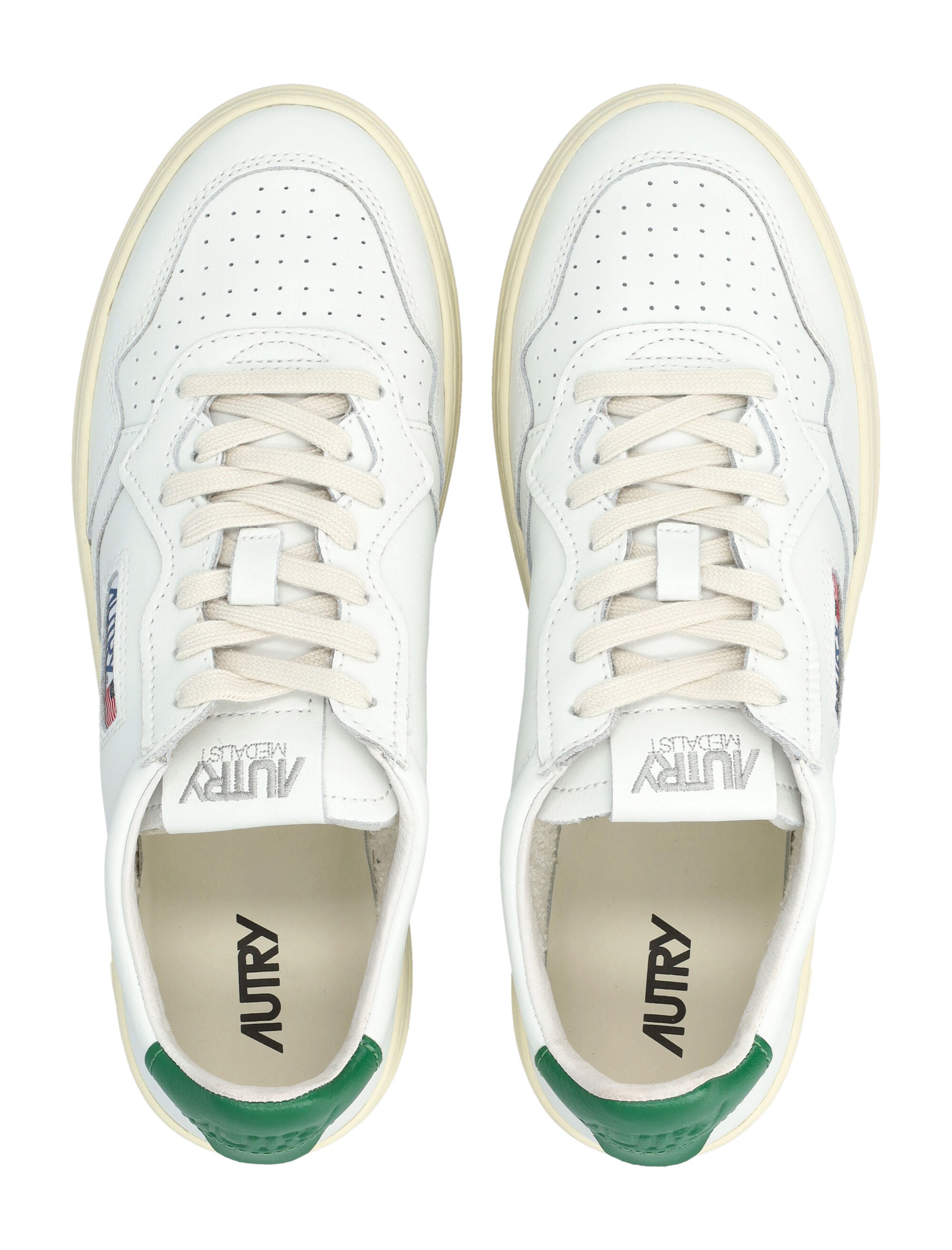 Autry Medalist Low mens sneakers - White-green White Green Upper