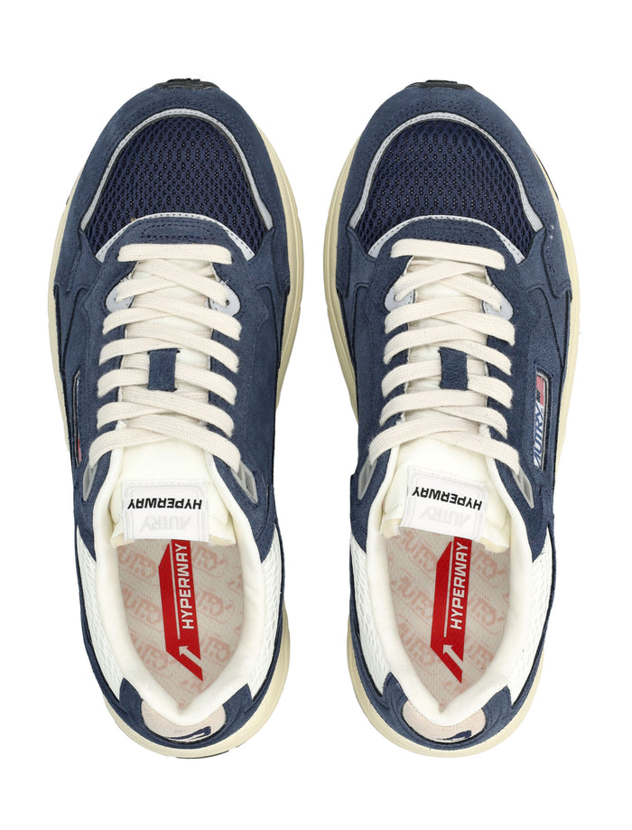Autry Hyperway mesh & suede blue sneakers Bluette Marshmallow Upper