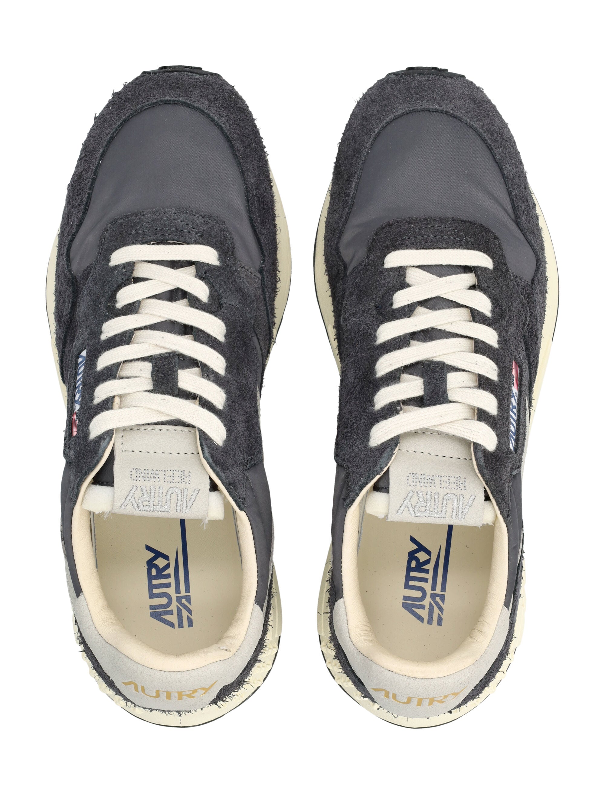 Autry Reelwind black nylon and suede sneakers White Upper